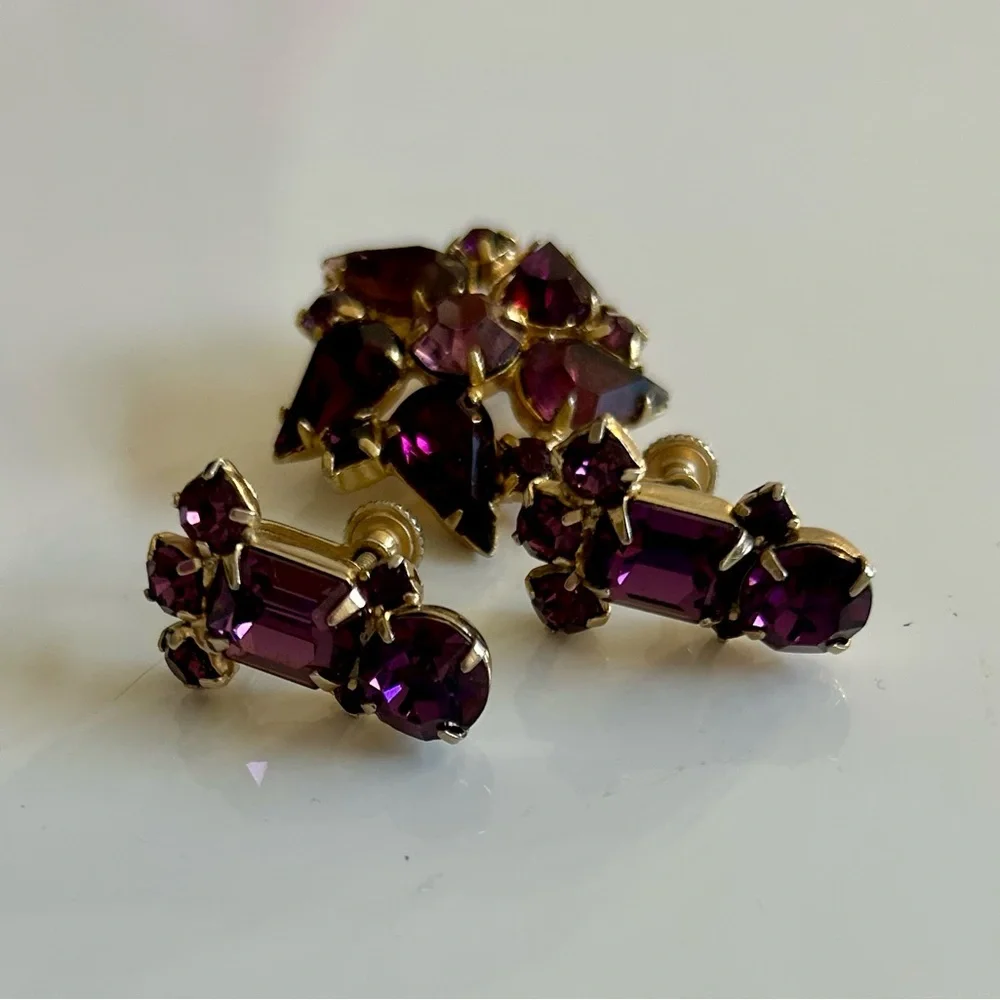 GORGEOUS vintage brooch and earrings set